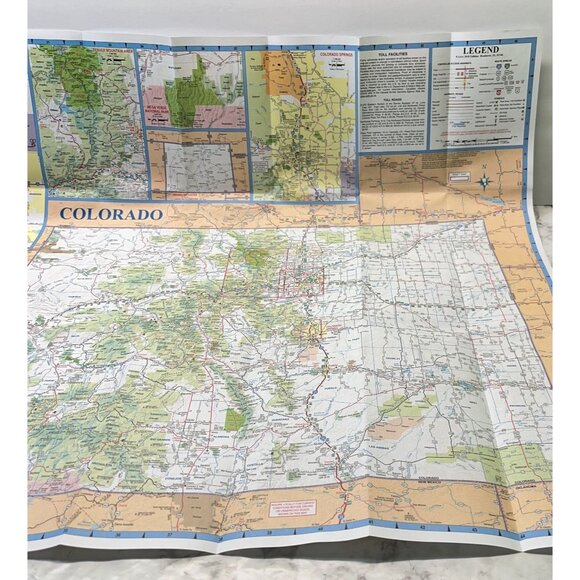 Colorado Wyoming State Map Transportation Travel Highway Map 2018 AAA - Picture 10 of 12